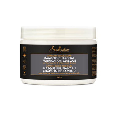SheaMoisture African Black Soap Bamboo Charcoal Purification Masque 12oz - ANNS BEAUTY SUPPLY